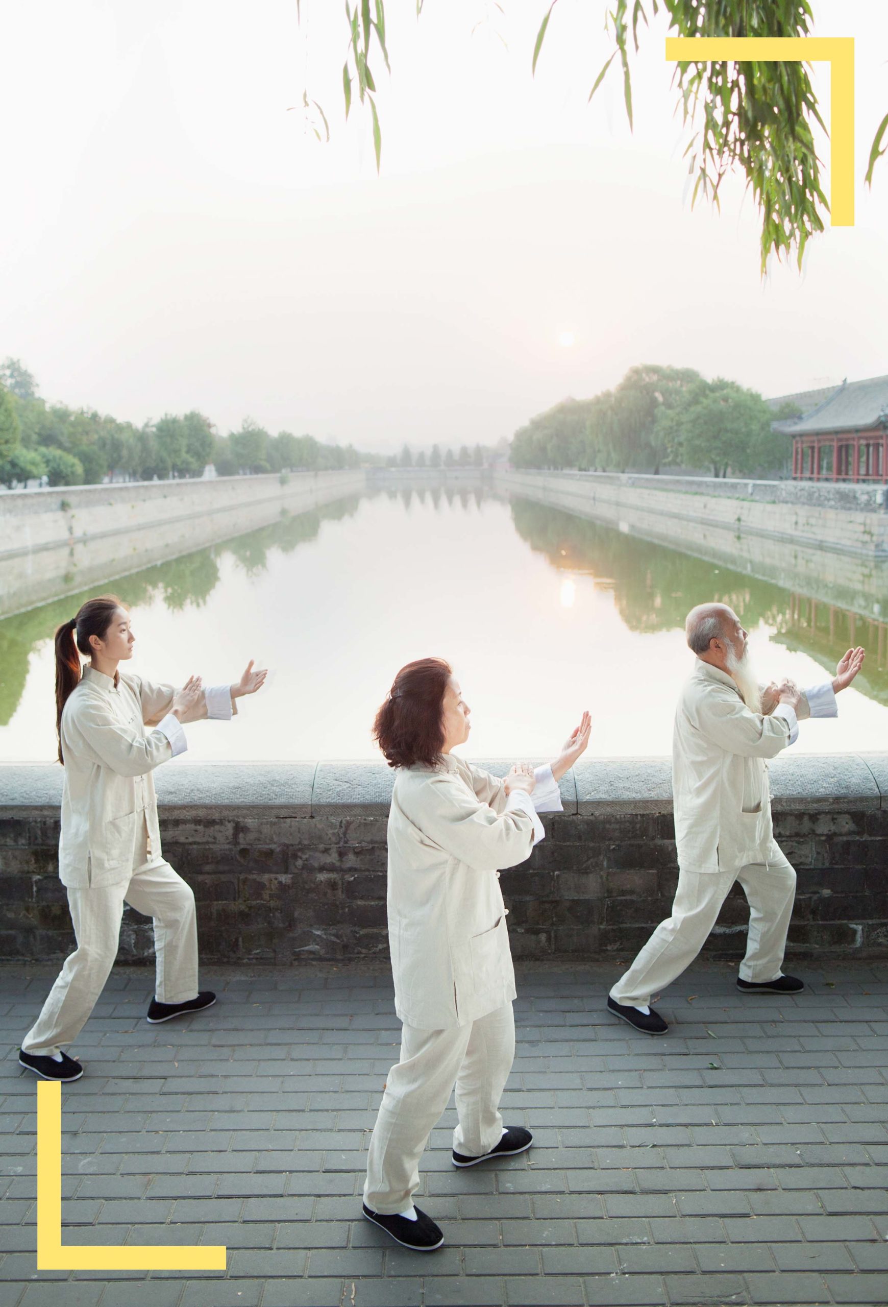 Outdoor Qigong Class with the students and instructor